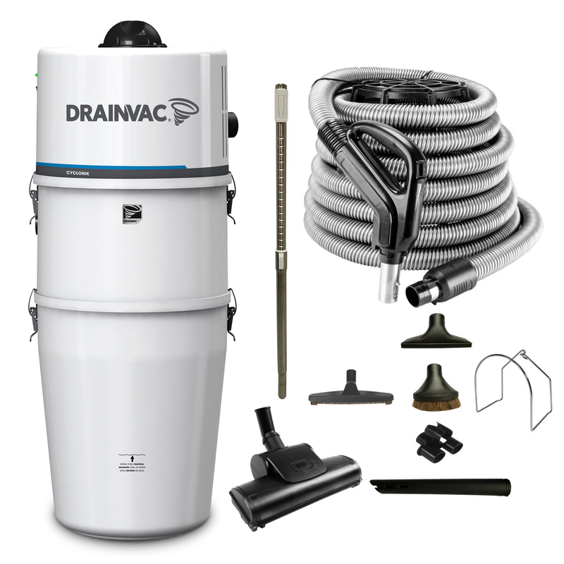 Load image into Gallery viewer, DrainVac Cyclonik Central Vacuum with Deluxe Air Package
