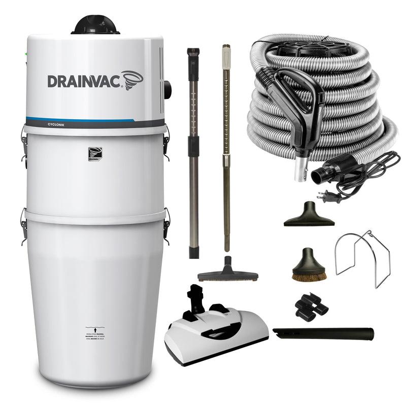 Load image into Gallery viewer, DrainVac Cyclonik Central Vacuum with Wessel Werk EBK360 Electric Package
