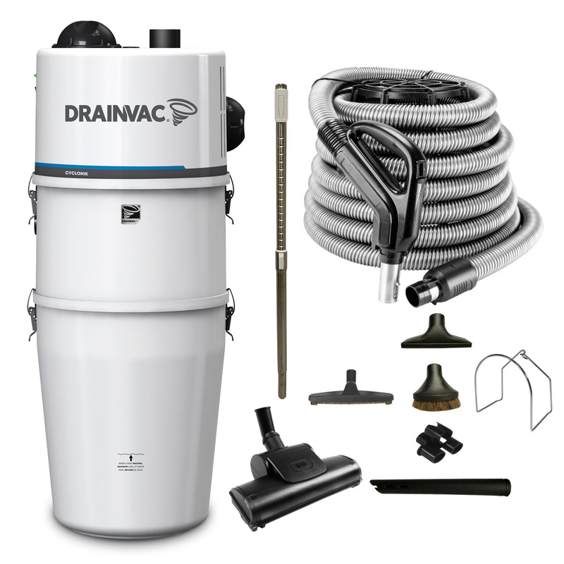 Load image into Gallery viewer, DrainVac Cyclonik Central Vacuum with Deluxe Air Package
