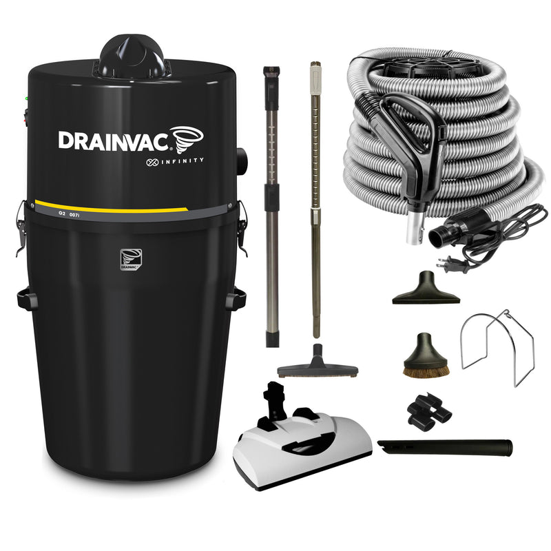 Chargez l&#39;image dans la visionneuse de la galerie, DrainVac G2-007i Infinity Central Vacuum with Wessel Werk EBK360 Electric Package
