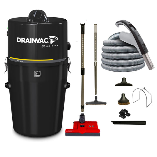 DrainVac G2-007i Infinity Central Vacuum with SEBO ET-1 Electric Package