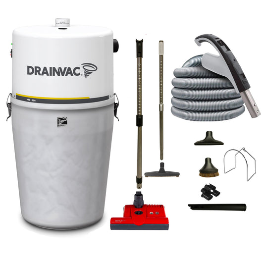 DrainVac G2-008 Residential Central Vacuum with Sebo ET-1 Electric Package
