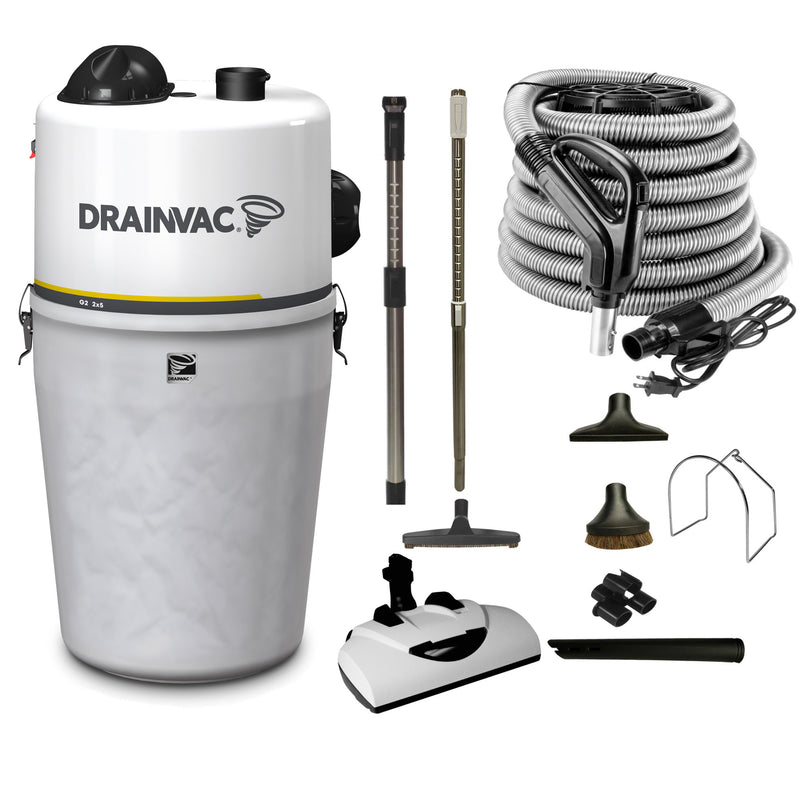 Load image into Gallery viewer, DrainVac G2-2x5 Residential Central Vacuum with Wessel Werk EBK360 Electric Package
