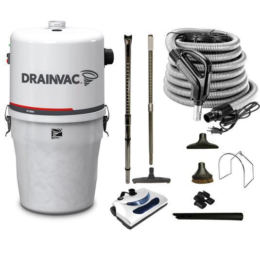 DrainVac S1008 Residential Central Vacuum with Basic Electric Package