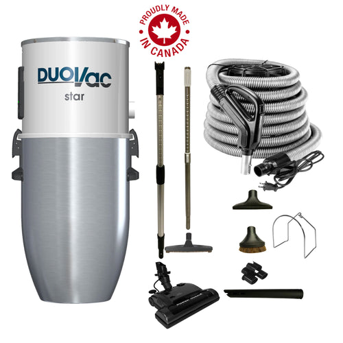 Aspirateur central DuoVac Star avec ensemble électrique standard