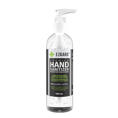 Gel désinfectant pour les mains EZGARD Premium | Flacon de 500 ml avec pompe