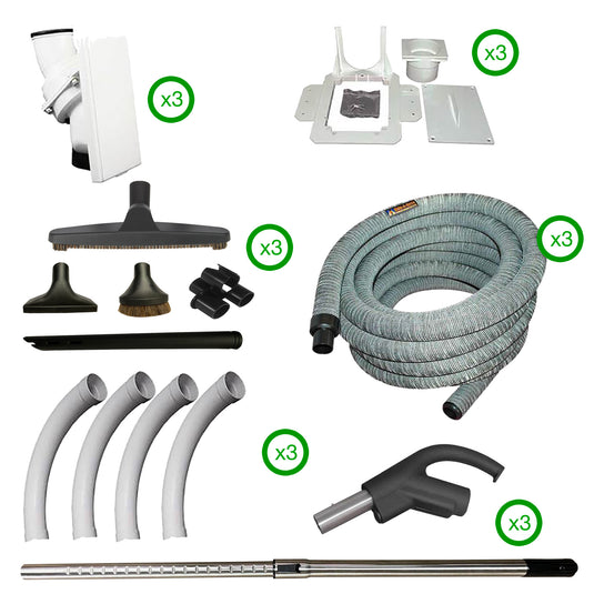 Hide-A-Hose Installation Kit with Grey Hose Sock