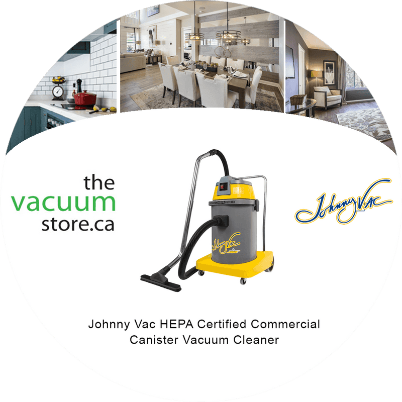 Load image into Gallery viewer, Johnny Vac HEPA Certified Commercial Canister Vacuum Cleaner - 8 Gallon Capacity - 10 ft Hose
