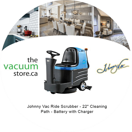 Johnny Vac Ride Scrubber - 22" Cleaning Path - Battery with Charger