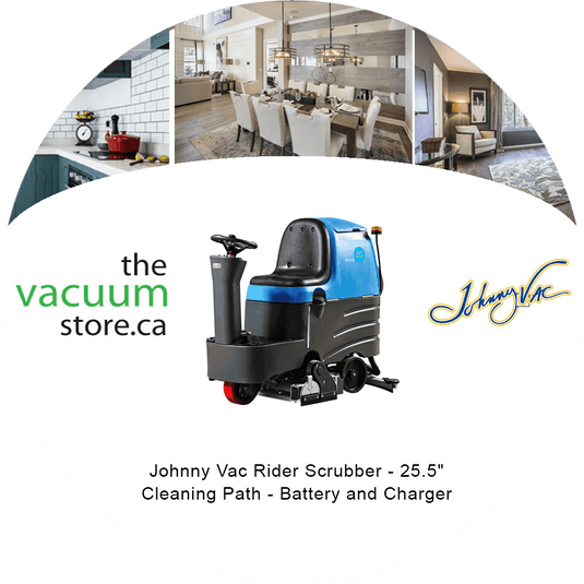 Johnny Vac Rider Scrubber - 25.5" Cleaning Path - Battery and Charger
