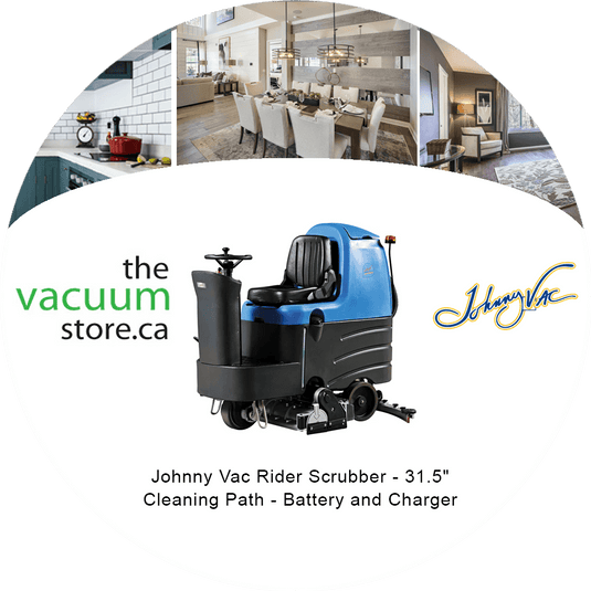 Johnny Vac Rider Scrubber - 31.5" Cleaning Path - Battery and Charger