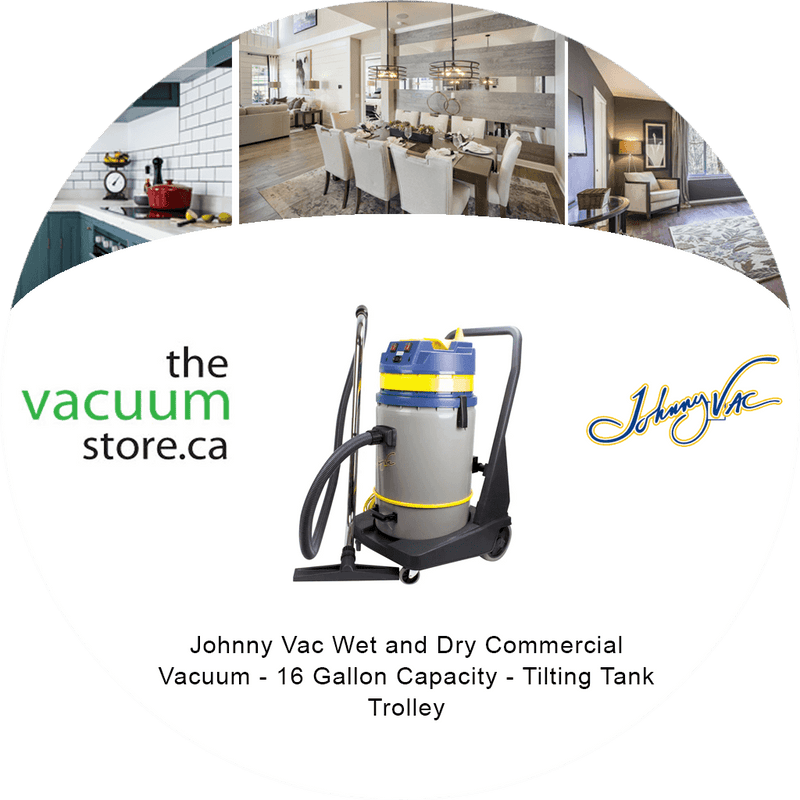 Load image into Gallery viewer, Johnny Vac Wet and Dry Commercial Vacuum - 16 Gallon Capacity - Tilting Tank Trolley
