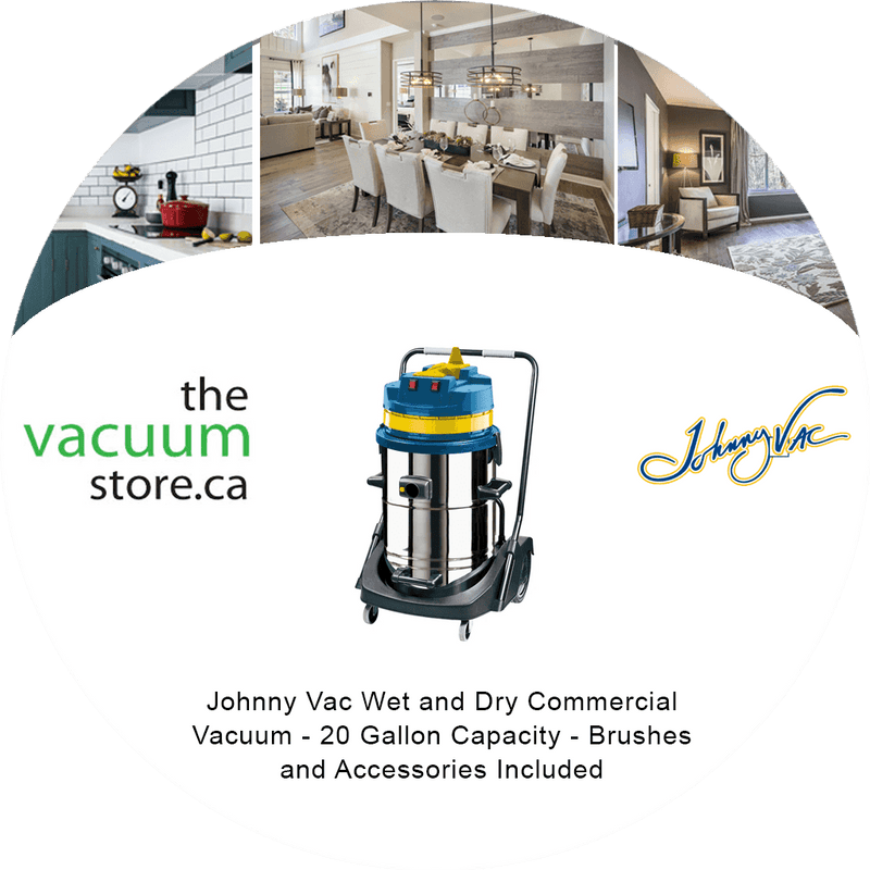 Load image into Gallery viewer, Johnny Vac Wet and Dry Commercial Vacuum - 20 Gallon Capacity - Brushes and Accessories Included
