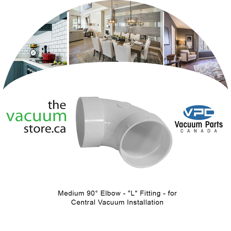 Load image into Gallery viewer, Medium 90° Elbow - &#39;L&#39; Fitting - for Central Vacuum Installation

