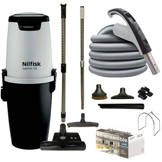 Nilfisk Supreme 150 Central Vacuum with SEBO ET-1 Premium Electric Package