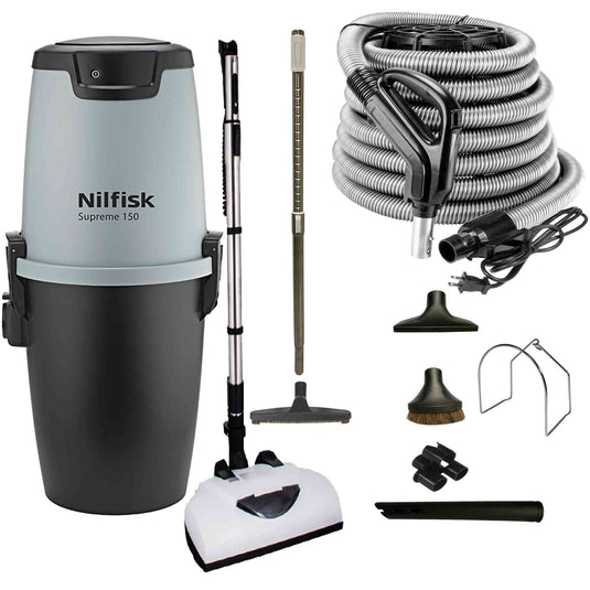 Nilfisk Supreme 150 Central Vacuum with Deluxe Wessel Werk EBK360 Electric Package