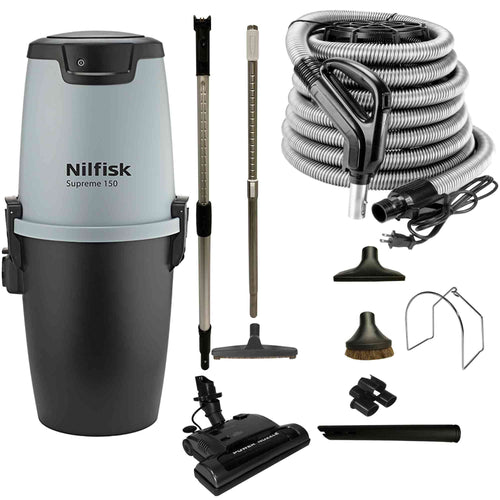 Aspirateur central Nilfisk Supreme 150 avec ensemble électrique standard