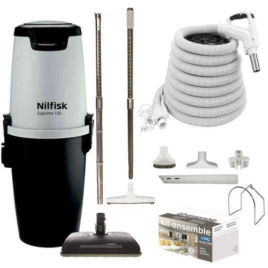 Nilfisk Supreme 150 Central Vacuum with Ultra Electric Package (White)