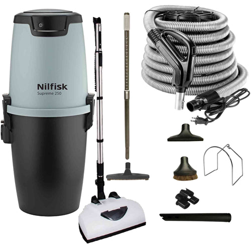 Aspirateur central Nilfisk Supreme 250 avec ensemble électrique Deluxe Wessel Werk EBK360