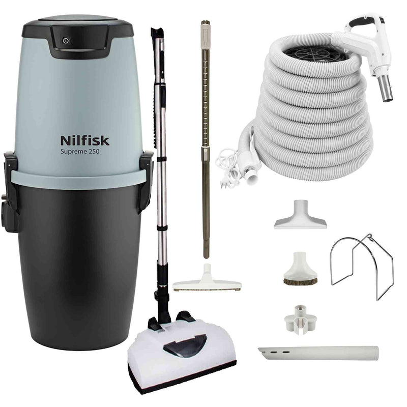 Load image into Gallery viewer, Nilfisk Supreme 250 Central Vacuum Cleaner with Deluxe Wessel Werk EBK360 Electric Package

