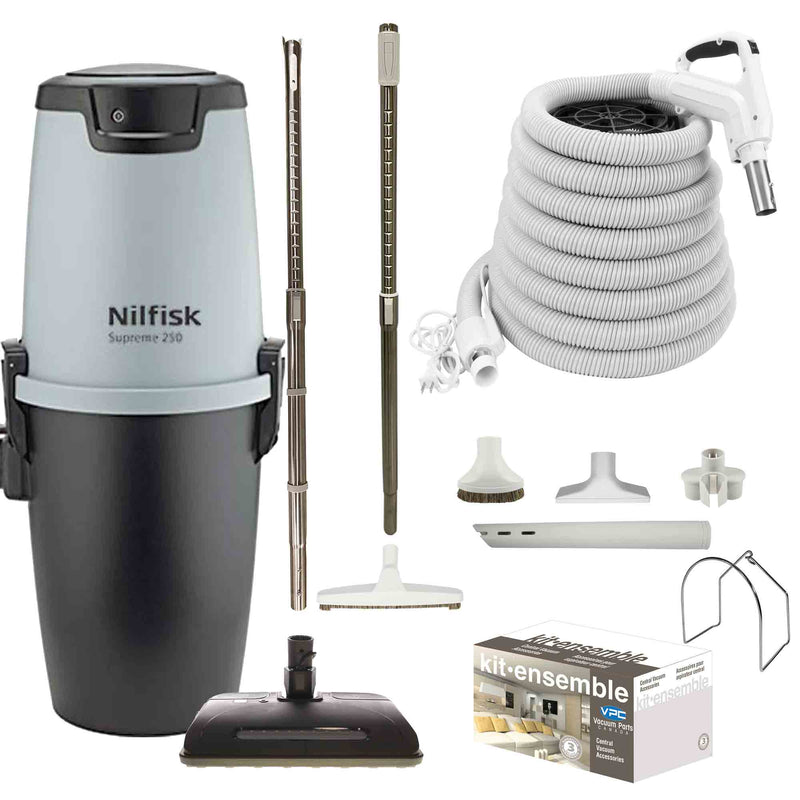 Load image into Gallery viewer, Nilfisk Supreme 250 Central Vacuum with Ultra Electric Package (White)

