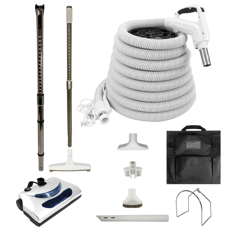 Load image into Gallery viewer, Central Vacuum Accessory Kit with PN11 Electric Powerhead and Telescopic Wand - White
