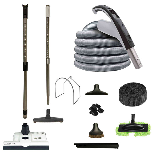 VPC Central Vacuum Accessory Kit with SEBO ET-1 Electric Powerhead, Deluxe Tool Set and Bonus Tools