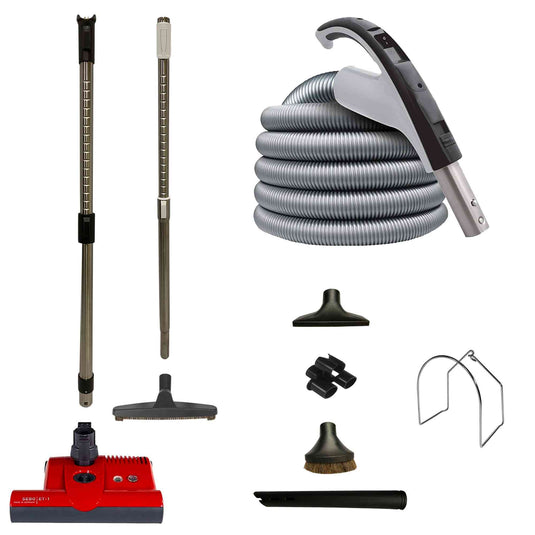 VPC Central Vacuum Accessory Kit with SEBO ET-1 Powerhead, Crush-Proof Hose and Deluxe Tool Set