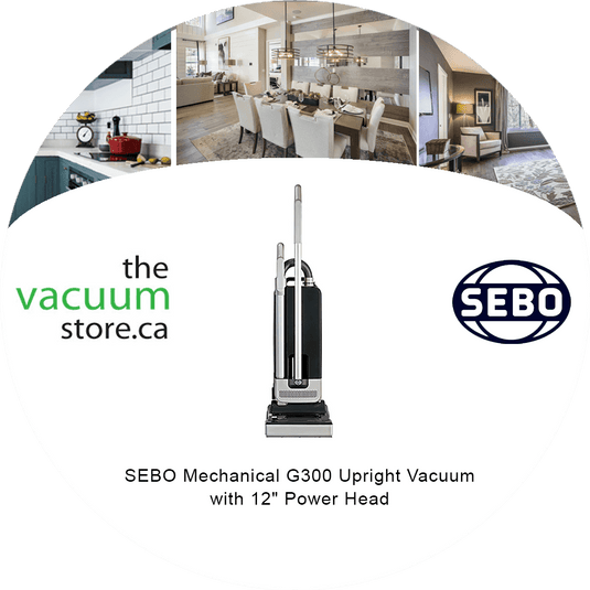 SEBO Mechanical G300 Upright Vacuum with 12" Power Head