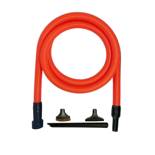 VPC Premium Wet Dry Shop Vacuum Extension Hose | 3-Piece Deluxe Cleaning Attachments - Orange