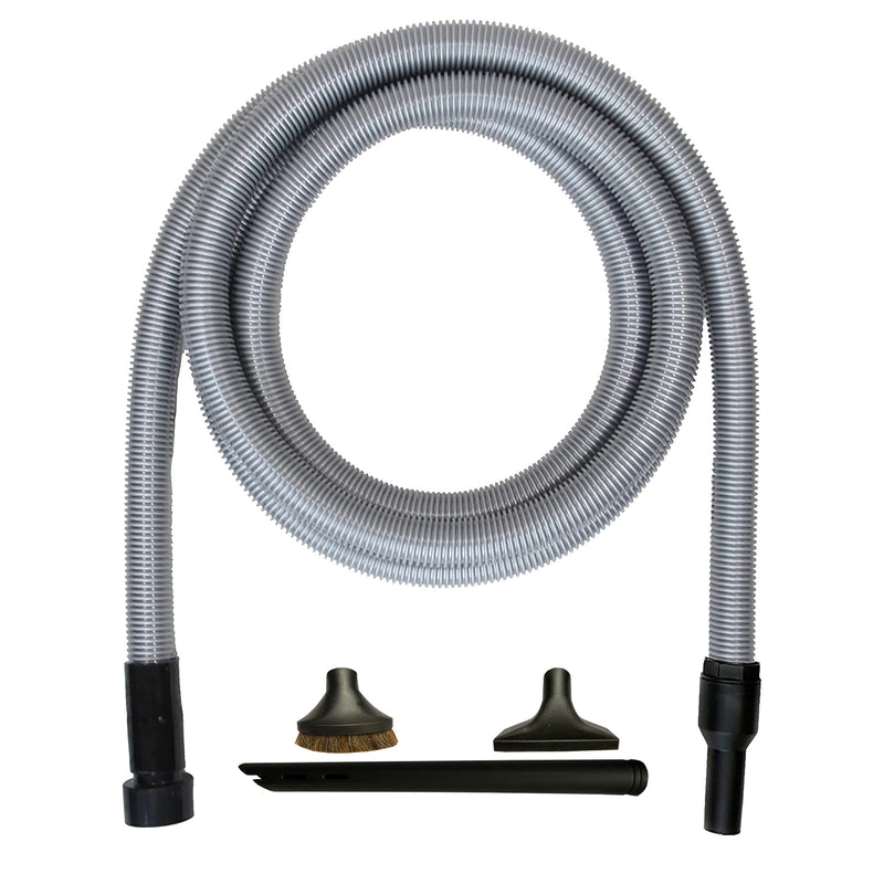 Load image into Gallery viewer, VPC Premium Wet Dry Shop Vacuum Extension Hose | 3-Piece Deluxe Cleaning Attachments - Silver
