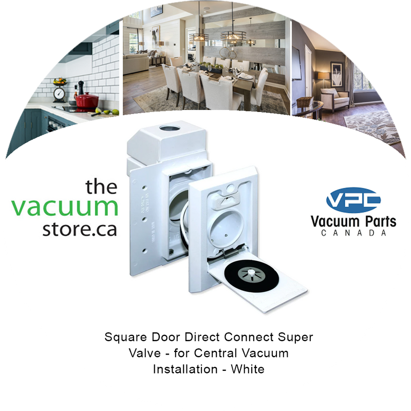 Load image into Gallery viewer, Square Door Direct Connect Super Valve - for Central Vacuum Installation - White
