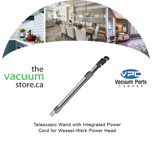 Telescopic Wand with Integrated Power Cord for Wessel-Werk Power Head