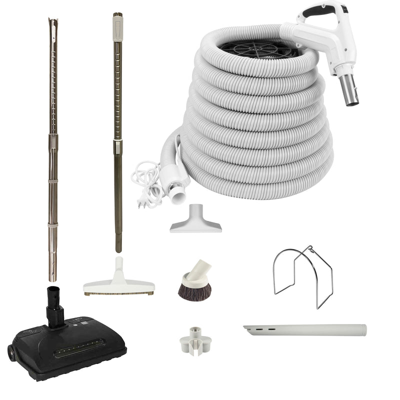 Load image into Gallery viewer, VPC Central Vacuum Accessory Kit with Telescopic Wand and Deluxe Tool Set - White

