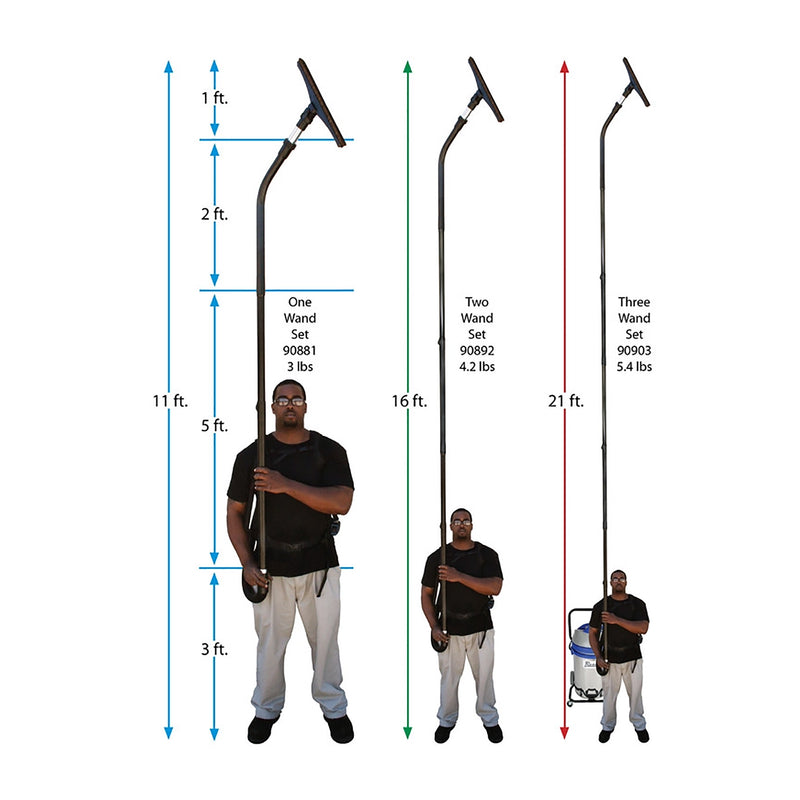 Chargez l&#39;image dans la visionneuse de la galerie, Kit de fixation pour aspirateur commercial à grande portée VPC 21 pi. avec sac de transport, noir
