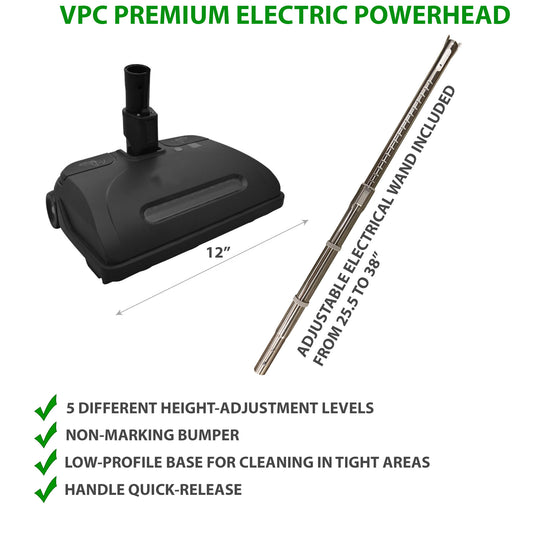VPC Premium Electric Power Head with Adjustable Electric Wand
