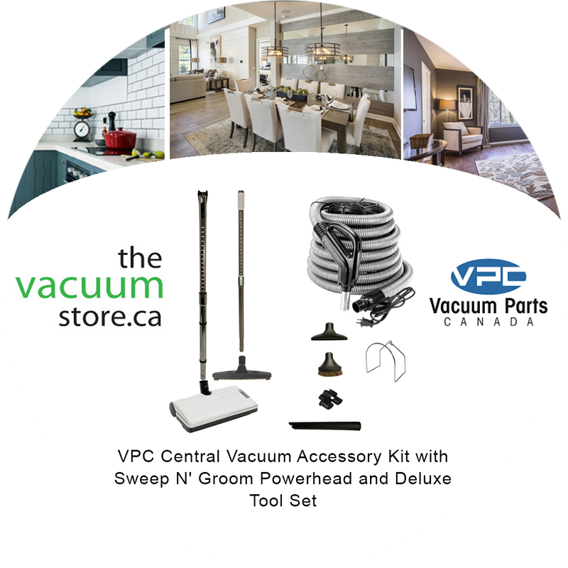 Load image into Gallery viewer, VPC Central Vacuum Accessory Kit with Sweep N inches Groom Powerhead and Deluxe Tool Set
