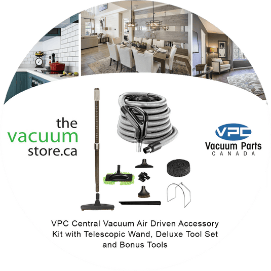VPC Central Vacuum Air Driven Accessory Kit with Telescopic Wand, Deluxe Tool Set and Bonus Tools