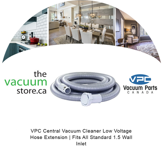 VPC Central Vacuum Cleaner Low Voltage Hose Extension | Fits All Standard 1.5 Wall Inlet
