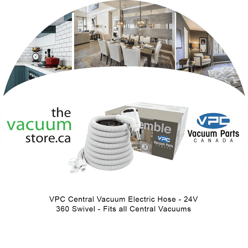 Load image into Gallery viewer, VPC Central Vacuum Electric Hose - 110V - 360 Swivel - Fits all Central Vacuums
