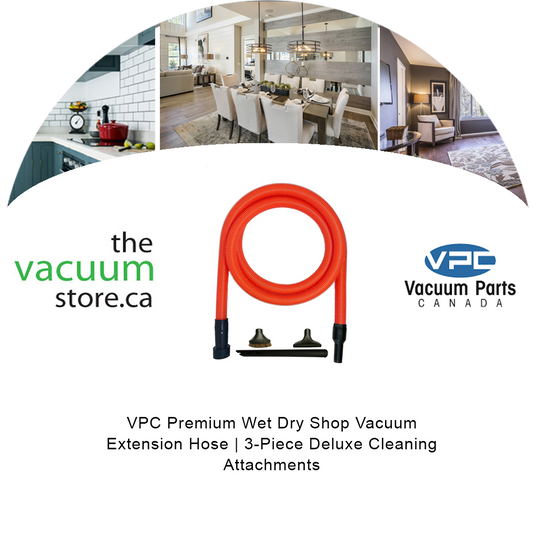 VPC Premium Wet Dry Shop Vacuum Extension Hose | 3-Piece Deluxe Cleaning Attachments