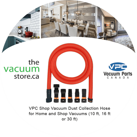 VPC Shop Tuyau de collecte de poussière pour aspirateurs domestiques et d'atelier (10 pi, 16 pi ou 30 pi)