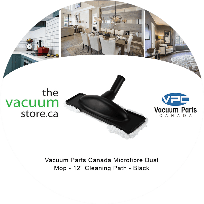 Load image into Gallery viewer, Vacuum Parts Canada Microfibre Dust Mop - 12 Cleaning Path - Black
