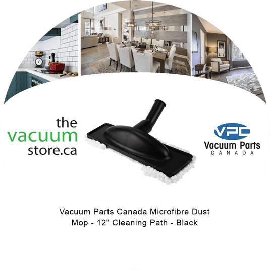 Vacuum Parts Canada Microfibre Dust Mop - 12 Cleaning Path - Black