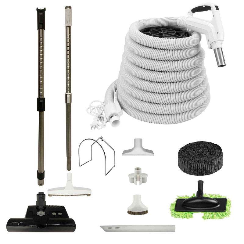 Load image into Gallery viewer, SEBO Central Vacuum Accessory Kit - Black Powerhead - White Kit
