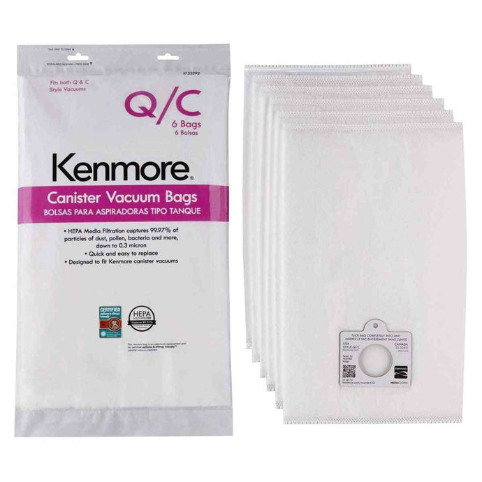 Sacs d'aspirateur Kenmore HEPA pour aspirateur traîneau - HEPA