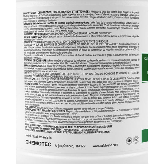 Saniblend Disinfectant - Directions for Use - French